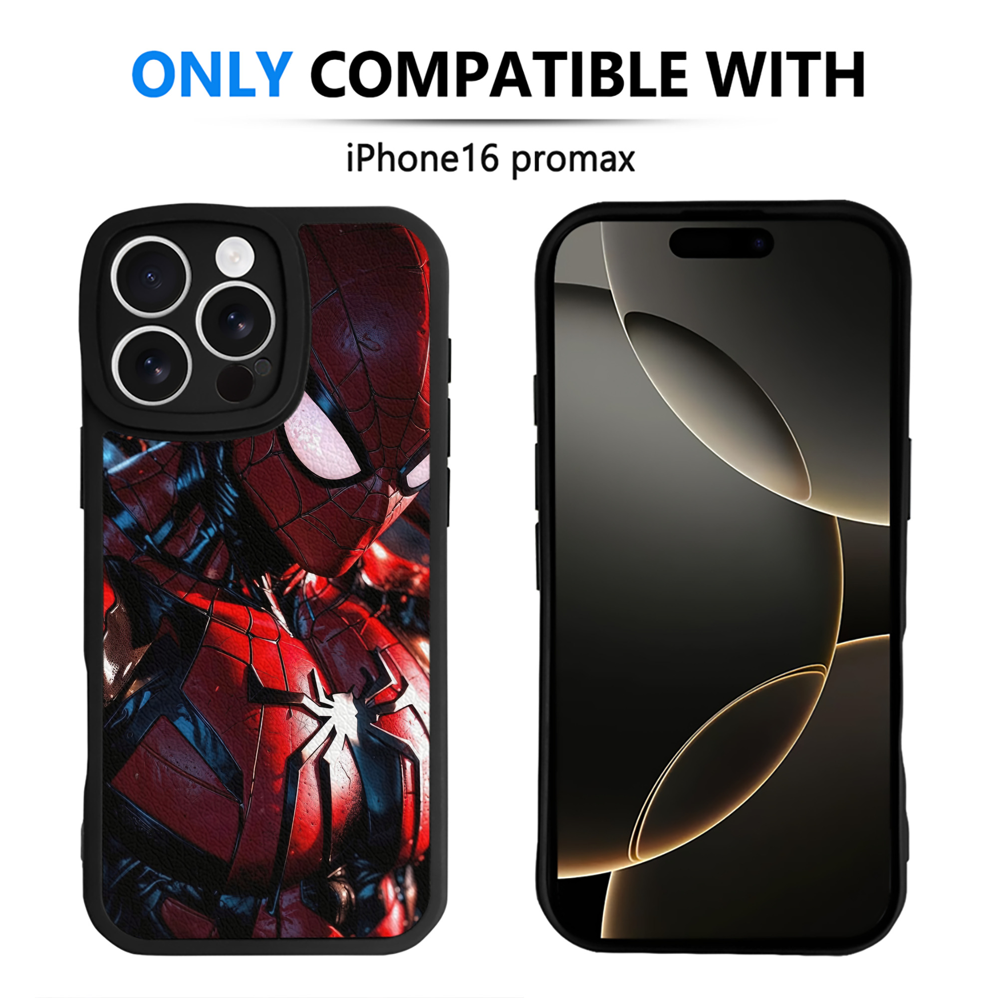 （画像用） Spider Man スパイダーマン 【iPhone 16シリーズ対応】シリコンスマホケース（レザー調） 材質：シリコン
